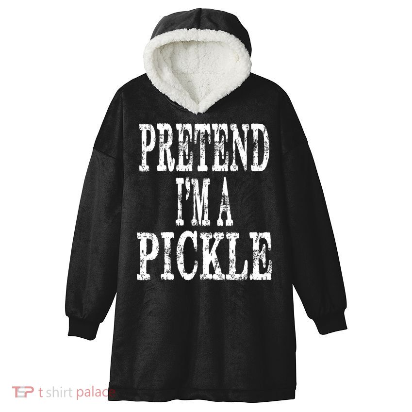 Funny Quick Lazy Easy Halloween Costume Pretend Im A Pickle Hooded Wearable Blanket