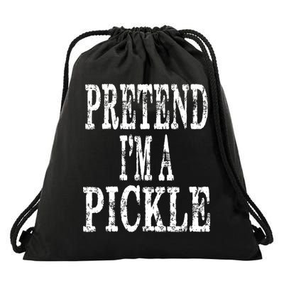 Funny Quick Lazy Easy Halloween Costume Pretend Im A Pickle Drawstring Bag