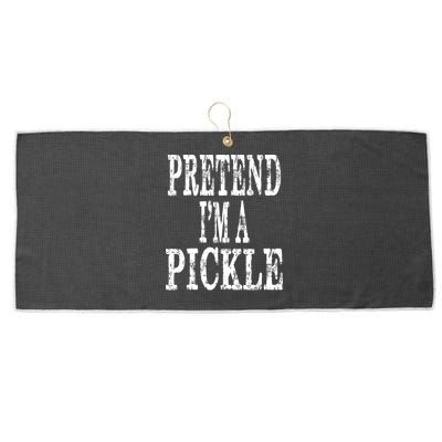 Funny Quick Lazy Easy Halloween Costume Pretend Im A Pickle Large Microfiber Waffle Golf Towel