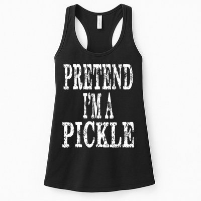 Funny Quick Lazy Easy Halloween Costume Pretend Im A Pickle Womens Tank Top