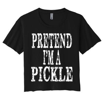 Funny Quick Lazy Easy Halloween Costume Pretend Im A Pickle Crop Top