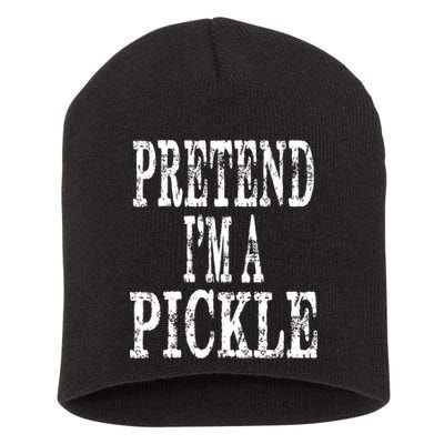 Funny Quick Lazy Easy Halloween Costume Pretend Im A Pickle Short Acrylic Beanie
