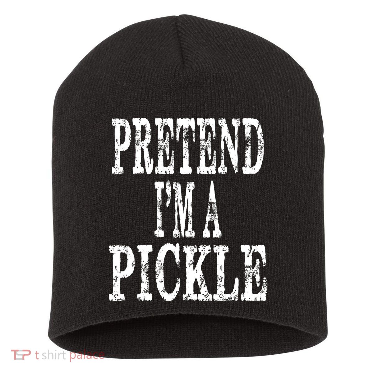 Funny Quick Lazy Easy Halloween Costume Pretend Im A Pickle Short Acrylic Beanie