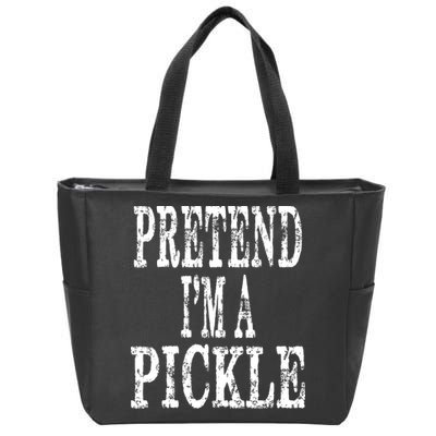 Funny Quick Lazy Easy Halloween Costume Pretend Im A Pickle Zip Tote Bag