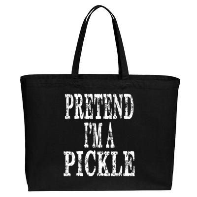 Funny Quick Lazy Easy Halloween Costume Pretend Im A Pickle Cotton Canvas Jumbo Tote