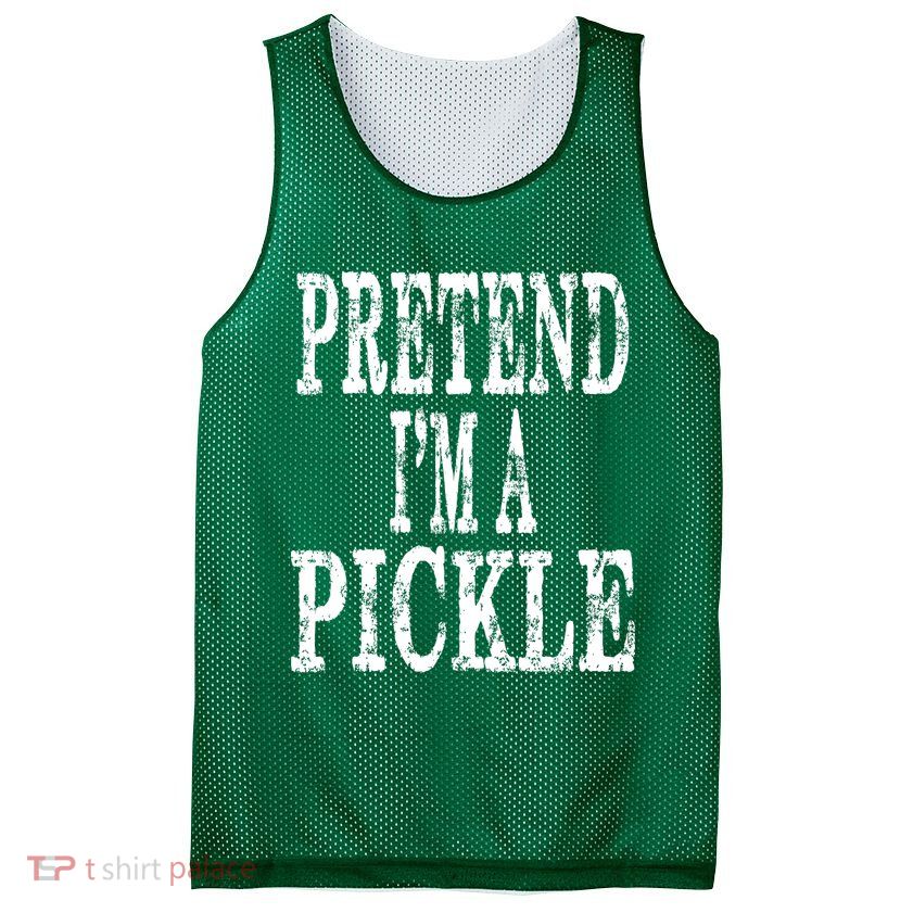 Funny Quick Lazy Easy Halloween Costume Pretend Im A Pickle Mesh Reversible Basketball Jersey Tank