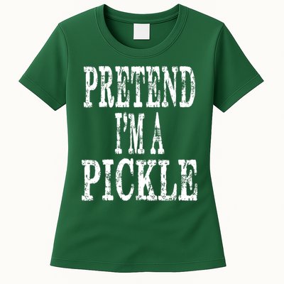 Funny Quick Lazy Easy Halloween Costume Pretend Im A Pickle Womens T-Shirt