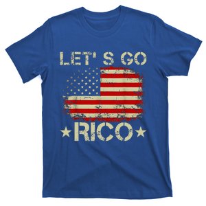 Funny Quote Lets Go RICO American Flag T-Shirt