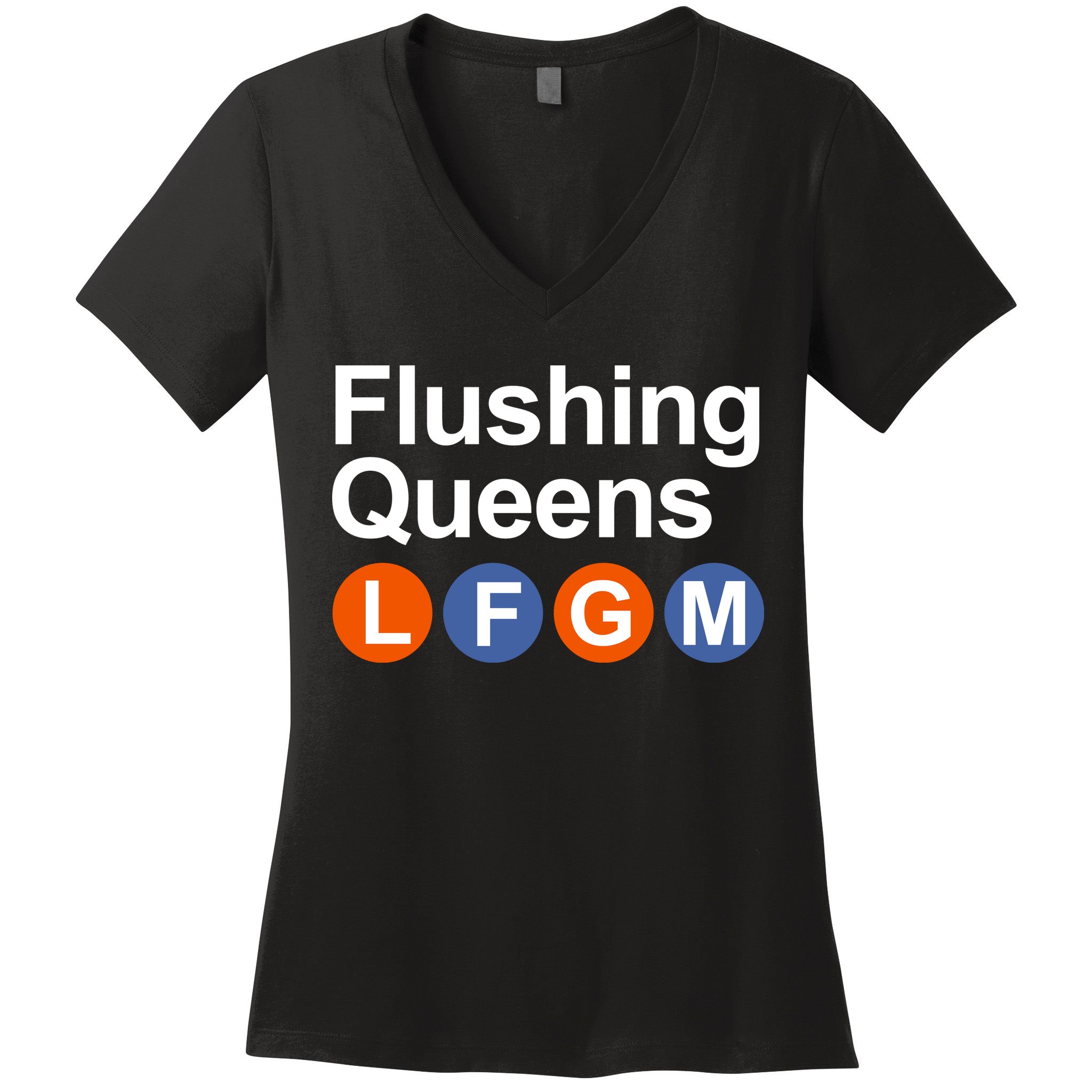 Flushing Queens Lfgm Women's V-Neck T-Shirt