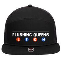 Flushing Queens Lfgm 7 Panel Mesh Trucker Snapback Hat