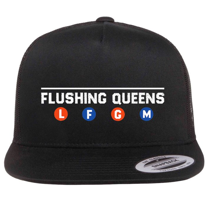 Flushing Queens Lfgm Flat Bill Trucker Hat