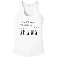 Funny Quote Let Me Tell You About MY Jesus Christian Ladies PosiCharge Competitor Racerback Tank