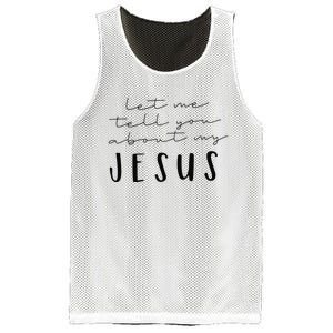 Funny Quote Let Me Tell You About MY Jesus Christian Mesh Reversible Basketball Jersey Tank