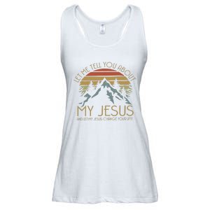 Funny Quote Let Me Tell You About MY Jesus Christian Ladies Essential Flowy Tank