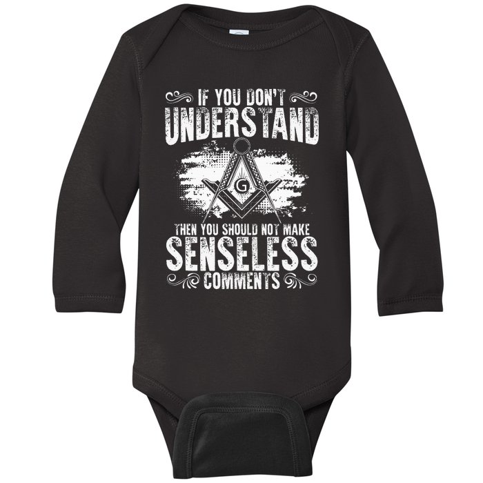 Freemason Quotes Masonry Freemasonry Masonic Freemasons Baby Long Sleeve Bodysuit