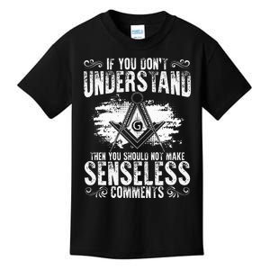 Freemason Quotes Masonry Freemasonry Masonic Freemasons Kids T-Shirt