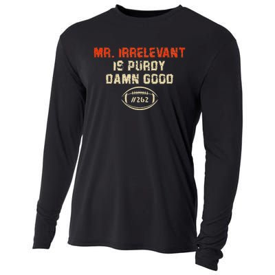 funny quote Mr Irrelevant Is Purdy Damn Good Cooling Performance Long Sleeve Crew