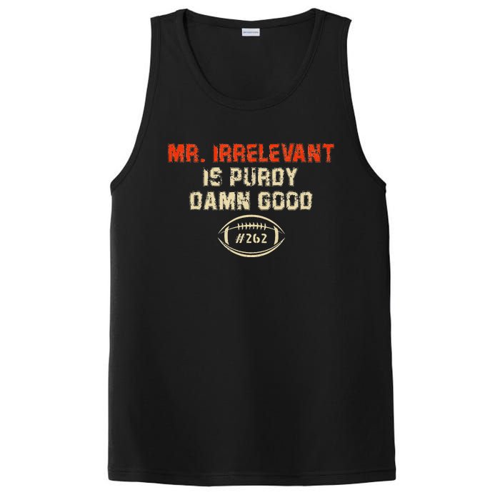 funny quote Mr Irrelevant Is Purdy Damn Good PosiCharge Competitor Tank