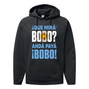 Funny Qué Mirás Bobo, Andá Pa' Allá Funny Speech Performance Fleece Hoodie