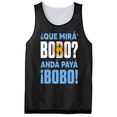 Funny Qué Mirás Bobo, Andá Pa' Allá Funny Speech Mesh Reversible Basketball Jersey Tank