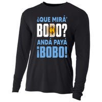 Funny Qué Mirás Bobo, Andá Pa' Allá Funny Speech Cooling Performance Long Sleeve Crew