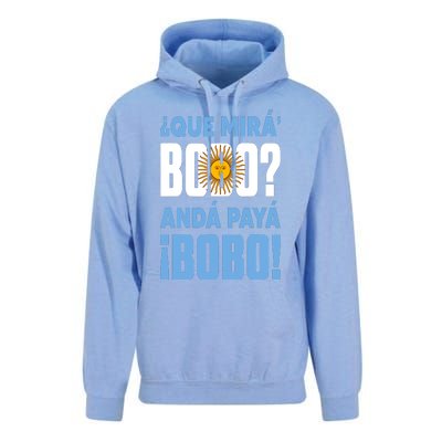 Funny Qué Mirás Bobo, Andá Pa' Allá Funny Speech Unisex Surf Hoodie