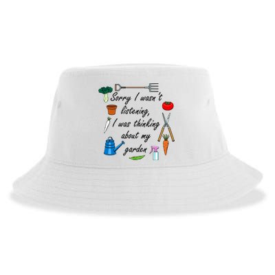 Funny Quote My Garden For Gardener Gardening Gift Sustainable Bucket Hat