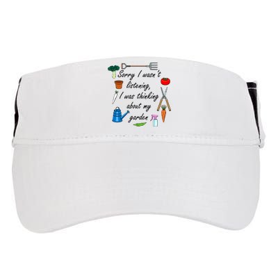 Funny Quote My Garden For Gardener Gardening Gift Adult Drive Performance Visor