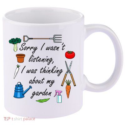Funny Quote My Garden For Gardener Gardening Gift 11oz C Handle Ceramic Mug