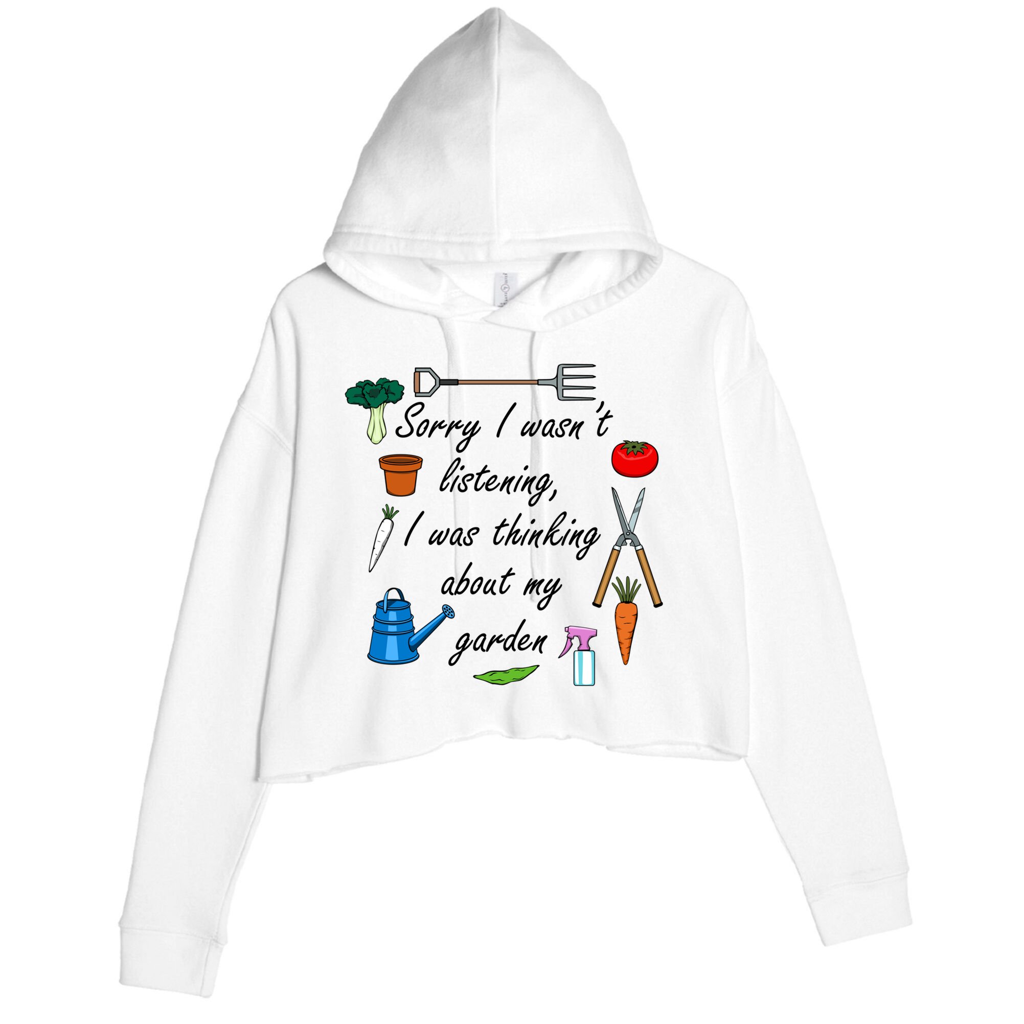 Funny Quote My Garden For Gardener Gardening Gift Crop Fleece Hoodie