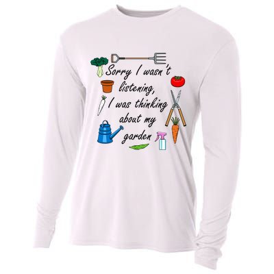 Funny Quote My Garden For Gardener Gardening Gift Cooling Performance Long Sleeve Crew