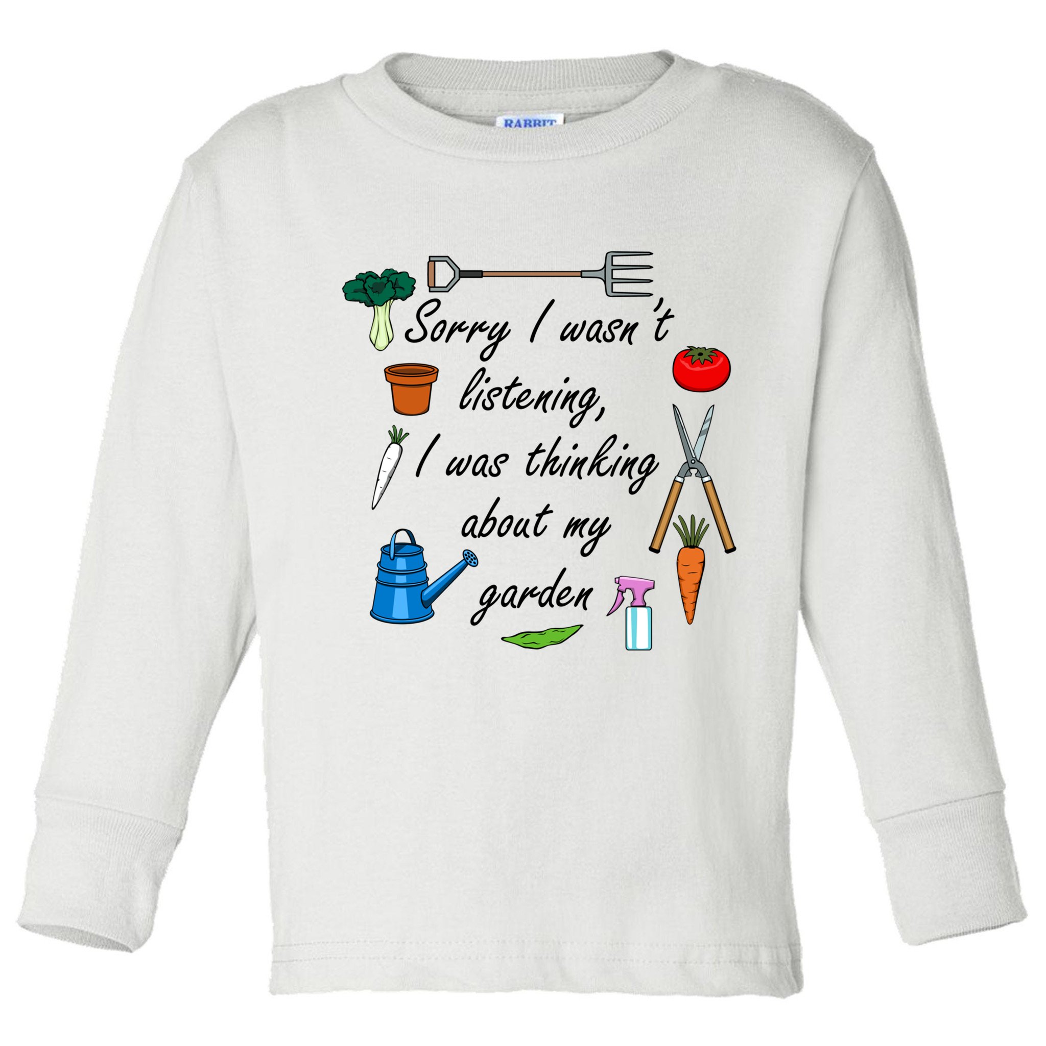 Funny Quote My Garden For Gardener Gardening Gift Toddler Long Sleeve Shirt