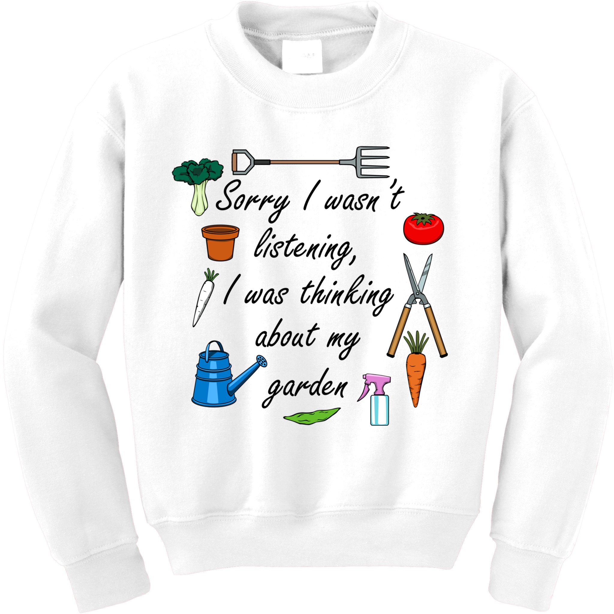 Funny Quote My Garden For Gardener Gardening Gift Kids Sweatshirt