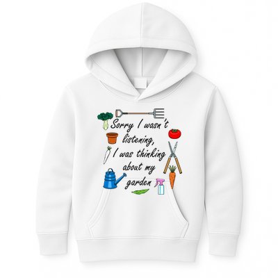 Funny Quote My Garden For Gardener Gardening Gift Kids Hoodie