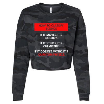 Funny Quantum Mechanics And Quantum Physics Gift Cropped Pullover Crew