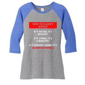 Funny Quantum Mechanics And Quantum Physics Gift Women's Tri-Blend 3/4-Sleeve Raglan Shirt