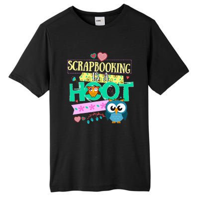 funny Quote Owl Gifts Scrapbooking Is A Hoot Tall Fusion ChromaSoft Performance T-Shirt