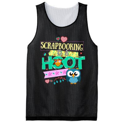 funny Quote Owl Gifts Scrapbooking Is A Hoot Mesh Reversible Basketball Jersey Tank