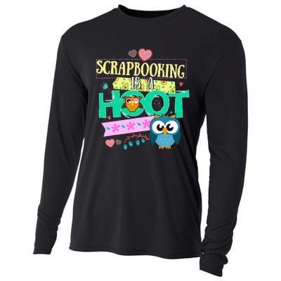 funny Quote Owl Gifts Scrapbooking Is A Hoot Cooling Performance Long Sleeve Crew