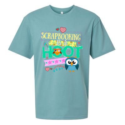 funny Quote Owl Gifts Scrapbooking Is A Hoot Sueded Cloud Jersey T-Shirt