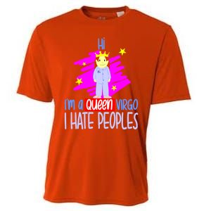 Fabulous Queen Of Virgo I Hate People Funny Virgo Zodiac Cool Gift Cooling Performance Crew T-Shirt