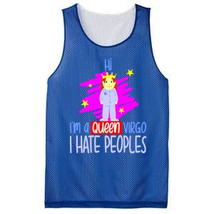 Fabulous Queen Of Virgo I Hate People Funny Virgo Zodiac Cool Gift Mesh Reversible Basketball Jersey Tank