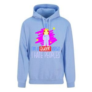 Fabulous Queen Of Virgo I Hate People Funny Virgo Zodiac Cool Gift Unisex Surf Hoodie