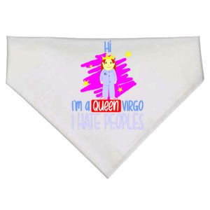 Fabulous Queen Of Virgo I Hate People Funny Virgo Zodiac Cool Gift USA-Made Doggie Bandana