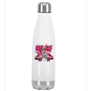 Funny Qr President Trump 4547trump Dancing Code Back Stainless Steel Insulated Water Bottle