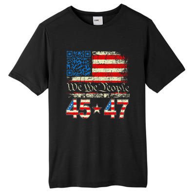 Funny Qr President Trump 4547 Trump Dancing Code Tall Fusion ChromaSoft Performance T-Shirt