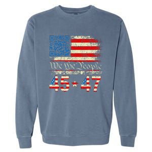 Funny Qr President Trump 4547 Trump Dancing Code Garment-Dyed Sweatshirt