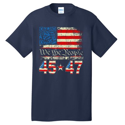 Funny Qr President Trump 4547 Trump Dancing Code Tall T-Shirt