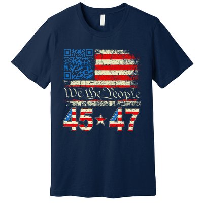 Funny Qr President Trump 4547 Trump Dancing Code Premium T-Shirt