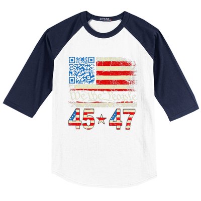 Funny Qr President Trump 4547 Trump Dancing Code Baseball Sleeve Shirt